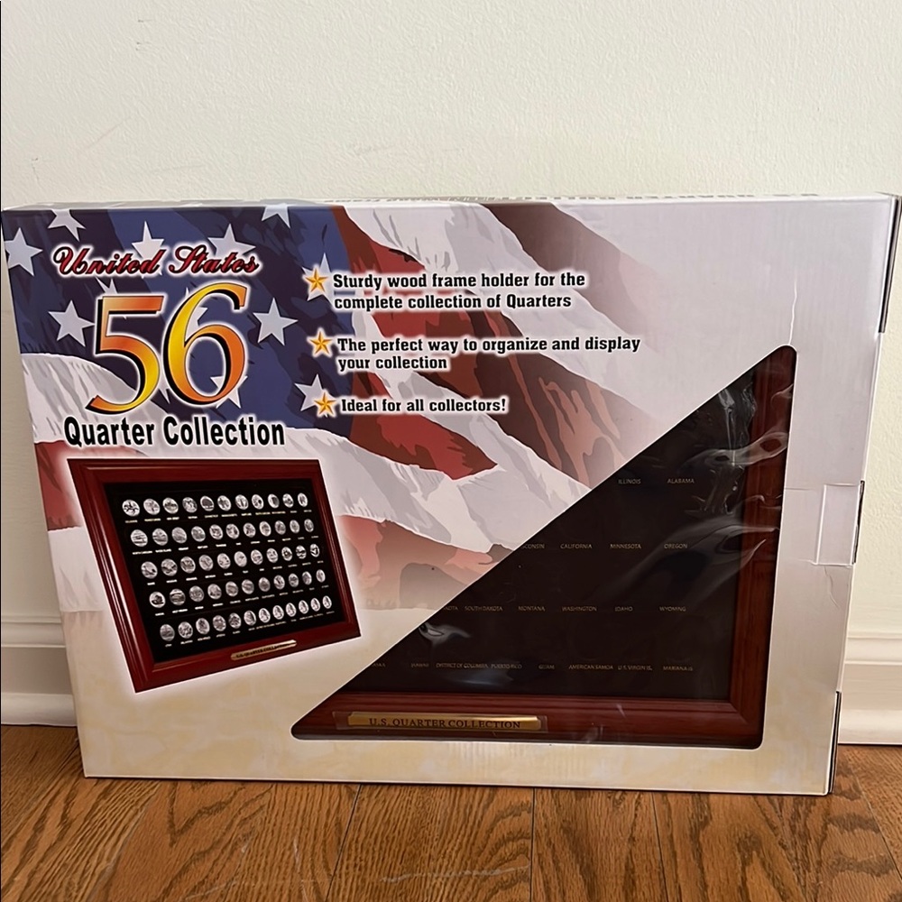 United States 56 Quarter Collection Display Case